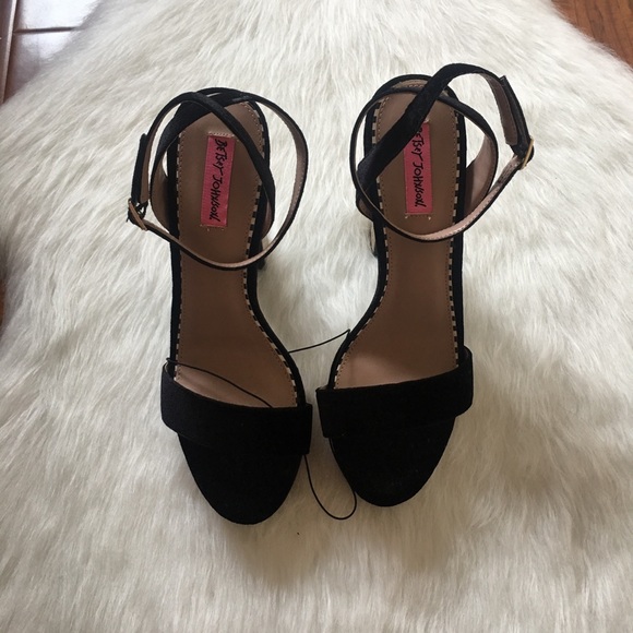 Betsey Johnson Glitter Platform Heels - Picture 3 of 3